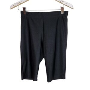 THE KRIPT Biker Shorts Womens Medium Black Nylon Spandex Pull On Made In USA